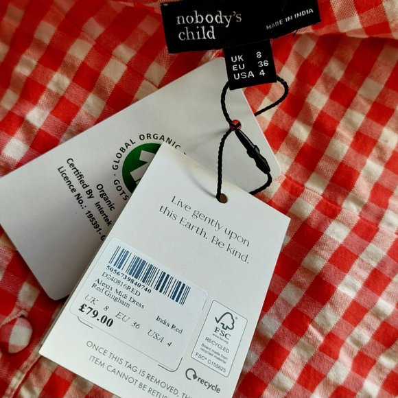 Marks&Spencer Pure Cotton V-Neck MidiTea-Dress - Picture 7 of 7